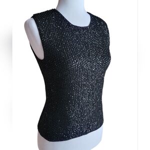 ZELDA VINTAGE WOOL SEQUIN SLEEVELESS TOP